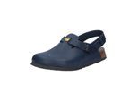 Pantolette BIRKENSTOCK "Tokio ESD", Damen, Gr. 44, blau, Obermaterial: 100% Rindsleder Leather cow., Schuhe Pantolette