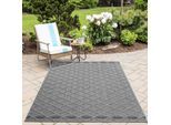 Outdoorteppich AYYILDIZ TEPPICHE "PATARA 4953", grau, B:80cm H:8mm L:150cm, Polypropylen, Teppiche, Outdoorteppich, Läufer / Pflegeleicht / Strapazierfähig / In- und Outdoor geeignet