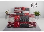 Bettwäsche MY HOME "Kelian", rot (anthrazit, rot), B/L: 200cm x 200cm, 1 Stk., 2 Stk., Linon, B/L: 80cm x 80cm & 80cm x 80cm, 3, Linon, Obermaterial: 100% Baumwolle, Bettwäsche, Bettwäsche, in verschiedenen Qualitäten, gemusterte Bettwäsche