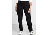 Webhose SHEEGO, Damen, Gr. 24, Kurzgrößen, schwarz, 70% Viskose, 25% Polyamid, 5% Elasthan, unifarben, Hosen