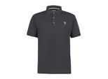Poloshirt ICEPEAK "Icepeak Polo shirt Marblehead", Herren, Gr. L, grau (anthrazit), Stoff, 100% Polyester, normal, hoch geschlossener Ausschnitt, Shirts