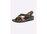 Sandale GEMINI, Damen, Gr. 42, schwarz, Glattleder, Schuhe Sandale