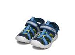 Sandale GEOX "J VANIETT BOY", Jungen, Gr. 24, blau (navy, hellblau), Textil, Schuhe Sandale, Trekking Schuh, Klettschuh für Outdooraktivitäten