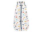 Babyschlafsack SCHLUMMERSACK "Schlafsack ohne Füßen 0.5 Tog" Gr. 110, blau (meerestiere), Schlafsäcke, Baby, L: 110cm, Obermaterial: 50% Baumwolle CO(Bio). 50% Viskose CV., L:110cm