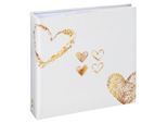 HAMA Fotoalbum "Lazise Fotoalbum 22,5 x 22,5 cm, 100 Seiten, Album, Gold", gold (goldfarben), B:22,3cm H:5cm L:22,5cm, Fotoalben