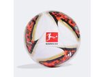 Fußball ADIDAS PERFORMANCE "DFL LGE BOX" Gr. 5, weiß, schwarz, solar rot, Bälle, 5, 0,4 g, Bundesliga, B:22,3cm H:17,3cm T:22cm