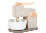 Kinder-Handmixer SMALL FOOT "Mixer-Set, grau tasty", grau, Spielzeug-Haushaltsgeräte, KinderB:12cm H:20cm T:19cm, Holz, B:12cm H:20cm T:19cm