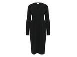 Midikleid KAFFE "Kleid KAdora", Damen, Gr. M, N-Gr, schwarz (schwarz deep), Obermaterial: 80% Baumwolle CO. 20% Nylon NY., Kleider Midikleid