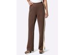 Sweathose CLASSIC BASICS, Damen, Gr. 24, Kurzgrößen, schoko, beige, 50% Baumwolle, 50% Polyester, gemustert, mehrfarbig, Hosen Sweathose