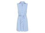 Midikleid KAFFE "Kleid KAgiga", Damen, Gr. 44, N-Gr, blau (windsurfer), Obermaterial: 52% Polyester PES. 48% Baumwolle CO., Kleider Midikleid