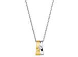 Kette mit Anhänger LADY, bicolor, Halsketten, Damen, Metall