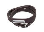 Armband PHILIPP BLANC "PBA41RS", braun, silber, Armbänder, Herren, 18cm/19.5cm, Edelstahl Leder, Edelstahl, Leder, Armband