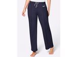Wellnesshose FEEL GOOD, Damen, Gr. 24/25, Kurzgrößen, marine, weiß, 50% Baumwolle, 50% Polyester, unifarben, Hosen