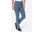 Thermojeans CLASSIC BASICS, Damen, Gr. 24, Kurzgrößen, blau, bleached, 81% Baumwolle, 17% Polyester, 2% Elasthan, unifarben, lang, Jeans Thermojeans