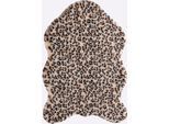 Teppich HEINE HOME Gr. 1, beige (ecru, braun, gemustert), B:60cm H:25mm L:90cm, Kunstfaser, Polyester, Teppiche, Teppich