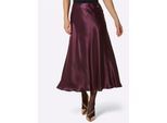 Webrock CREATION L PREMIUM, Damen, Gr. 24, burgund, 70% Viskose, 30% Seide, unifarben, lang, Röcke
