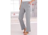 Homewearpants FEEL GOOD, Damen, Gr. 24/25, Kurzgrößen, grau, meliert, 95% Baumwolle, 5% Elasthan, unifarben, Hosen