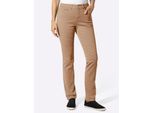 Bequeme Jeans CLASSIC BASICS, Damen, Gr. 24, Kurzgrößen, camel, 98% Baumwolle, 2% Elasthan, unifarben, lang, Jeans