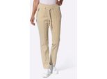 Cordhose CASUAL LOOKS, Damen, Gr. 24, Kurzgrößen, sand, 98% Baumwolle, 2% Elasthan, unifarben, Hosen Cordhose