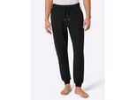 Jogginghose FEEL GOOD, Herren, Gr. 24/25, Unterbauchgrößen, schwarz, royalblau, 60% Baumwolle, 40% Polyester, unifarben, Hosen Jogginghose