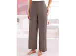 Homewearpants FEEL GOOD, Damen, Gr. 24/25, Kurzgrößen, dunkeltaupe, 95% Baumwolle, 5% Elasthan, unifarben, Hosen