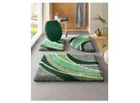 Badematte HAGEMANN Gr. 4, grau, eucalyptus, (70cm x 120cm ), 1 Stk., Badematten, Badematte