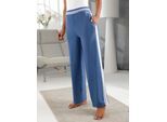Wellnesshose FEEL GOOD, Damen, Gr. 24/25, Kurzgrößen, blau (mittelblau, weiß), 50% Baumwolle, 50% Polyester, unifarben, Hosen