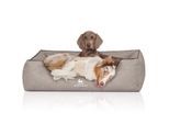 Knuffelwuff Hundebett Scottsdale aus Kunstleder hellgrau XL