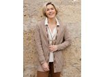 Cardigan CASUAL LOOKS, Damen, Gr. 54, beige (sesam), 50% Baumwolle, 50% Polyacryl, unifarben, Strickjacken