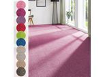 Teppichboden ANDIAMO "Ines, Kräuselvelours, Gesamthöhe 8,5 mm, Luxusklasse LC2", lila (flieder), B:400cm L:600cm, Kunstfaser, Teppiche, Teppichboden, Uni Farben, Breite 400 cm, strapazierfähig & pflegeleicht