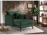 Relaxsessel HOME AFFAIRE "Lazio modern und bequem, schmale Armlehnen, tolle Detailverarbeitung", grün (moosgrün), B:255cm H:94cm T:167cm, 93% Polyester, 7% Polyamid, Sessel, Relaxsessel, zwei verschiedene Fußfarben wählbar
