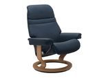 Relaxsessel STRESSLESS "Sunrise", blau (oxford blau paloma), B:79cm H:103cm T:73cm, Leder BATICK: BATICK ist ein leicht korrigiertes, durchgefärbtes und genarbtes Möbelleder, bei dem die meisten Unebenheiten und Spuren in der Regel entfernt wurden.;Leder PALOMA: PALOMA ist ein durchgefärbtes Semianilin-Möbelleder mit natürlicher Narbung.;ROHLEDER Stoff Q2 FARON: Ein fester zuverlässiger Bouclé mit