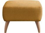 Polsterhocker HOME AFFAIRE "Lazio modern und bequem, schmale Armlehnen, tolle Detailverarbeitung", gold, B:66cm H:44cm T:66cm, 100% Polyester, Hocker, Polsterhocker, zwei verschiedene Fußfarben wählbar