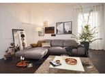 Wohnlandschaft MUSTERRING "MR 2490 Ecksofa mit erstklassigem Sitzkomfort, Long-Life-Leder", grau (light grau, s), B:342cm T:207cm, Sofas, Wohnlandschaft, Fuß Schwarz, Sitzhöhe 46cm, wahlweise mit Funktionen, Maße 342x207 cm