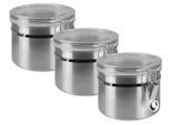 Vorratsdose METALTEX, silber (silberfarben), H:9,2cm Ø:11,8cm, Edelstahl, Lebensmittelaufbewahrungsbehälter, Vorratsdose, Inox-Verschluss