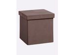 Hocker HEINE HOME, braun, B:38cm H:38cm T:38cm, Hocker, Hocker