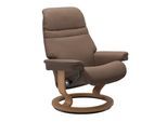 Relaxsessel STRESSLESS "Sunrise", braun (mole batick), B:79cm H:103cm T:73cm, Leder BATICK: BATICK ist ein leicht korrigiertes, durchgefärbtes und genarbtes Möbelleder, bei dem die meisten Unebenheiten und Spuren in der Regel entfernt wurden.;Leder PALOMA: PALOMA ist ein durchgefärbtes Semianilin-Möbelleder mit natürlicher Narbung.;ROHLEDER Stoff Q2 FARON: Ein fester zuverlässiger Bouclé mit einem
