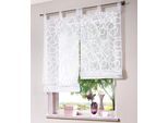 Raffrollo OTTO HOME "Tanaro" Gr. 3, weiß, B:80cm H:140cm, Voile, Obermaterial: 100% Polyester, Raffrollos, Raffrollo, halbtransparent, Voile, Polyester, einseitig mit Schlingen-Motiv, Topseller