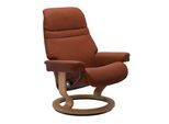 Relaxsessel STRESSLESS "Sunrise", braun (copper paloma), B:79cm H:103cm T:73cm, Leder BATICK: BATICK ist ein leicht korrigiertes, durchgefärbtes und genarbtes Möbelleder, bei dem die meisten Unebenheiten und Spuren in der Regel entfernt wurden.;Leder PALOMA: PALOMA ist ein durchgefärbtes Semianilin-Möbelleder mit natürlicher Narbung.;ROHLEDER Stoff Q2 FARON: Ein fester zuverlässiger Bouclé mit ein