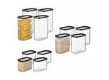 Vorratsdose MEPAL "Vorratsdosen Modula 12er Set", schwarz, B:2cm H:2cm L:2cm, Kunststoff, Lebensmittelaufbewahrungsbehälter, Vorratsdose