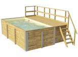 Rechteckpool WEKA "595 Gr. 1 mit Sonnendeck und Technikraum", folie sand, B:309cm H:116cm L:416cm, Schwimmbecken, Rechteckpool, BxLxH: 309x416x116 cm. verschiedene Folienfarben