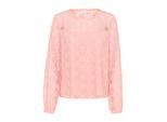 Langarmbluse KAFFE "Bluse langarm KAsilja", Damen, Gr. 40, rosa (misty rose), Obermaterial: 60% Baumwolle CO. 40% Polyamid PA., Blusen