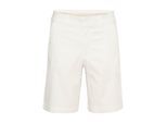 Shorts KAFFE "Anzugshorts KALEA", Damen, Gr. 34, N-Gr, weiß (chalk), Obermaterial: 38% Polyester PES. 30% Baumwolle CO. 30% Viskose CV. 2% Elasthan EL., Hosen Shorts