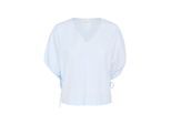 Kurzarmbluse KAFFE "Bluse kurzarm KAbeth", Damen, Gr. 34, blau (nantucket breeze, chalk stripe), Obermaterial: 100% Baumwolle CO., Blusen