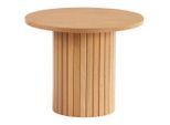 Xora Beistelltisch, Eiche, Holz, Holzwerkstoff, Eiche, furniert, rund, rund, 50x40x50 cm, Wohnzimmer, Wohnzimmertische, Beistelltische