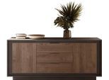 Sideboard HOME AFFAIRE "Sky, B/T 180/50 cm, Kommode/Stauraumschrank, 2 Türen, 3 Schubkästen", lava, mercure dekor holzstruktur, B:180cm H:80cm T:50cm, Holzwerkstoff, Sideboards, Sideboard, Softclosing, Korpus & Front 22 mm stark, Rahmen-Optik, Metallgriffe