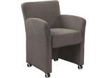 Sessel EXXPO - SOFA FASHION "Intenso, Loungesessel, modern", braun, B:66cm H:85cm T:48cm, Zusammensetzung: PES 95%, NY 5%, Sessel, Sessel, hohe Bodenfreiheit, frei im Raum stellbar, hoher Sitzkomfort
