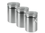 Vorratsdose METALTEX, silber (silberfarben), H:19,3cm Ø:11,8cm, Edelstahl, Lebensmittelaufbewahrungsbehälter, Vorratsdose, Inox-Verschluss