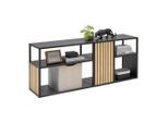 Lowboard Panelo -Exklusiv- Naturfarben, Schwarz