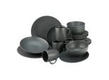 Creatable Kombiservice Soft Touch black, Schwarz, Keramik, 20-teilig, 300 ml,400 ml, Essen & Trinken, Geschirr, Geschirr-Sets, Kombiservice